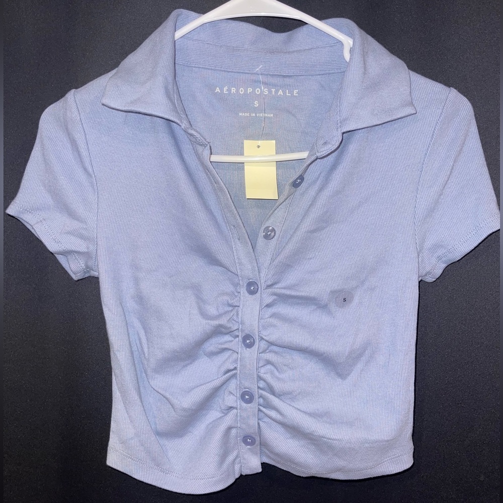 Aeropostale blue crop top